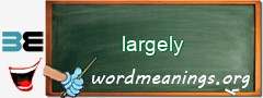 WordMeaning blackboard for largely